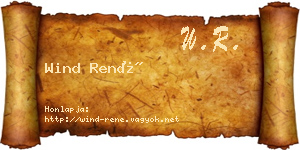 Wind René névjegykártya